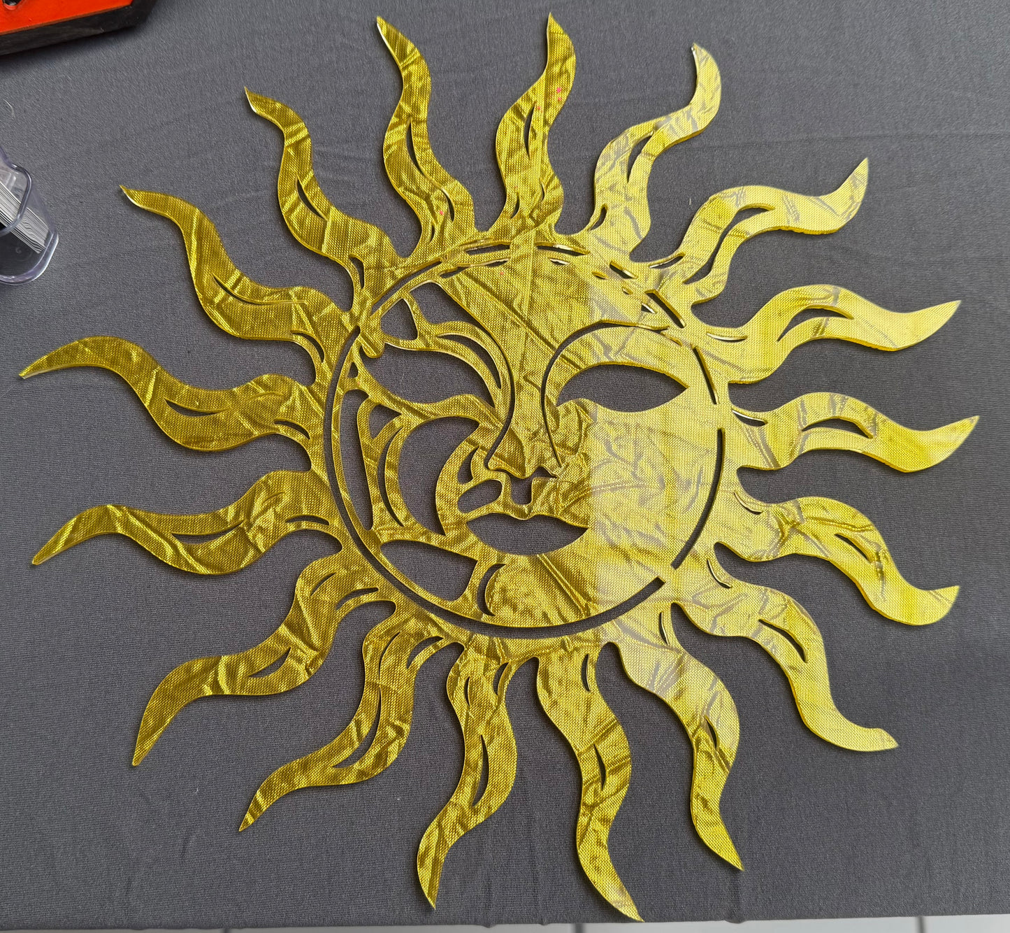 Sun gold acrylic art