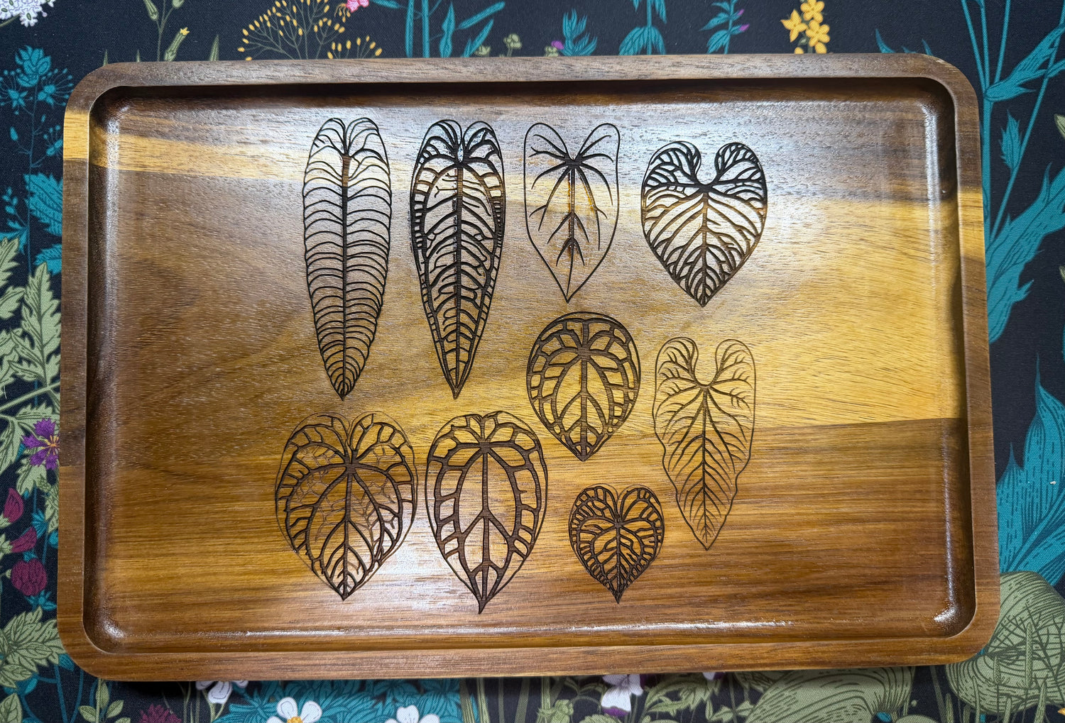 Wood custom engraved trays