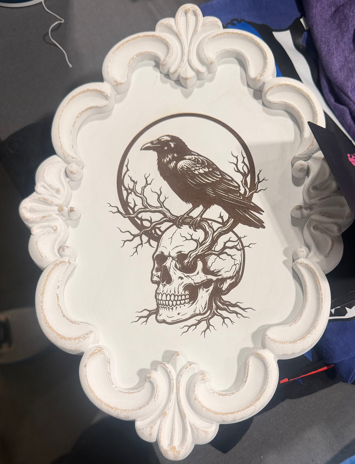 Nevermore Raven with Skull