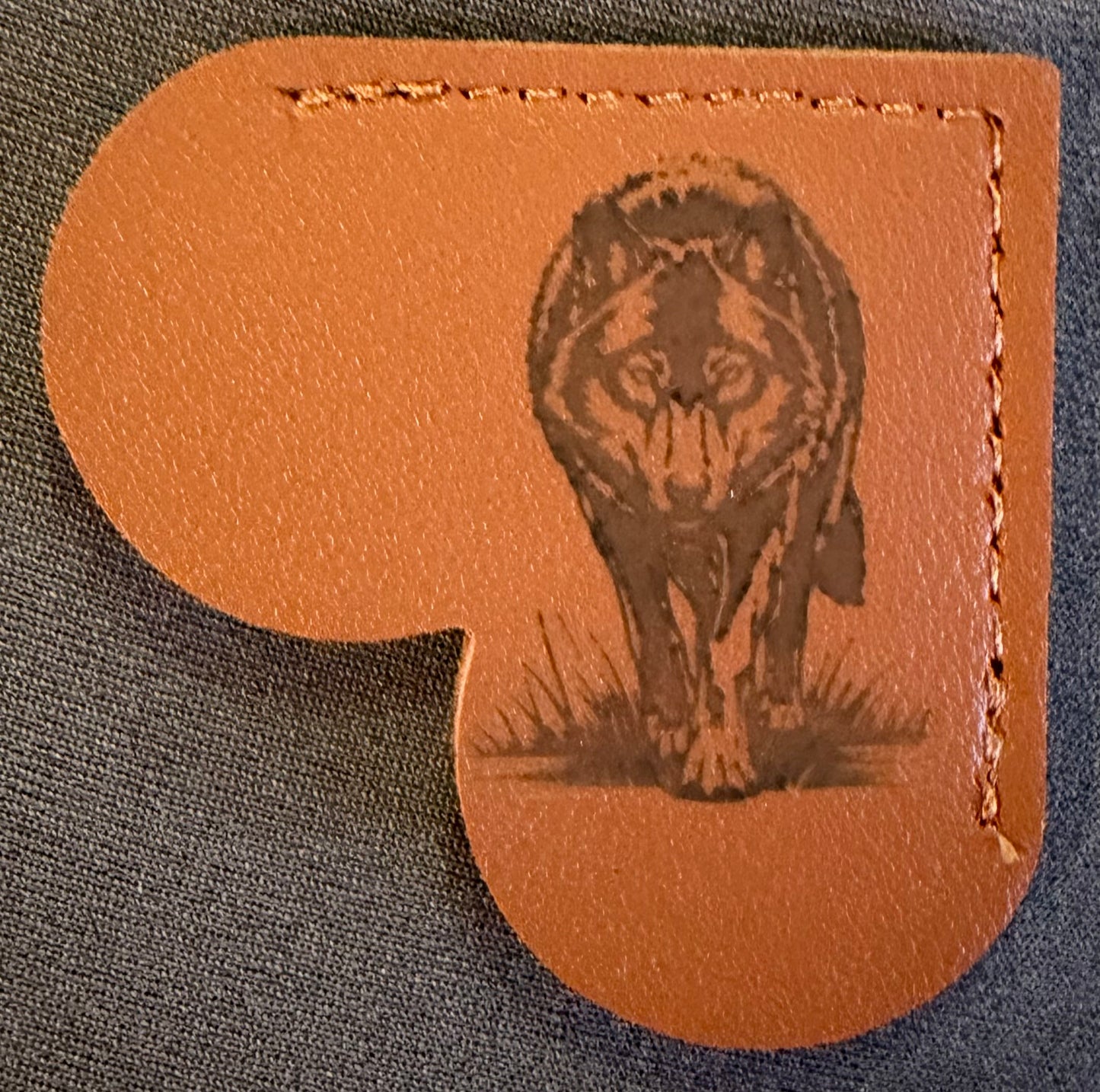 Leather Corner Bookmark with engraved