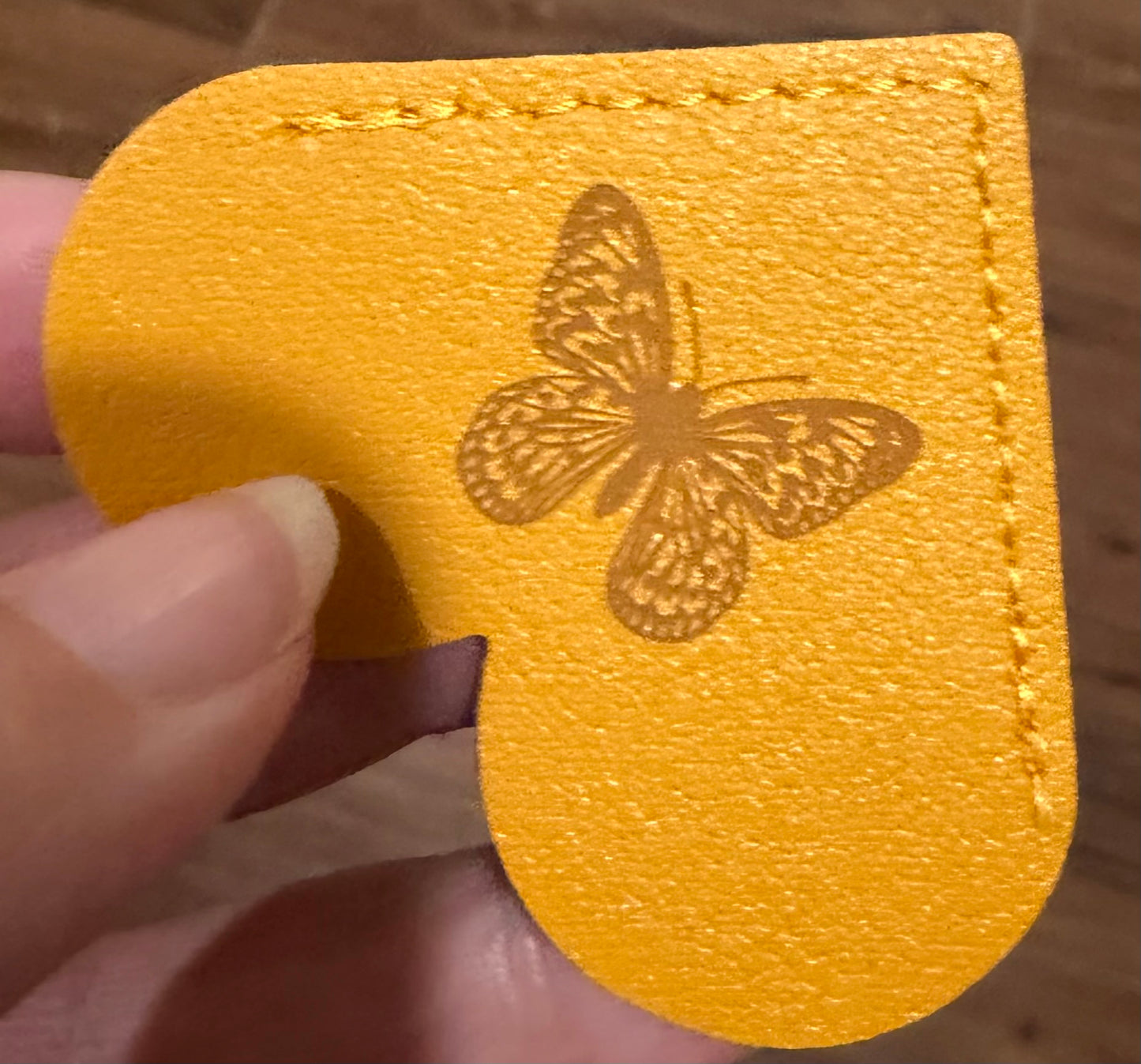 Leather Corner Bookmark with engraved