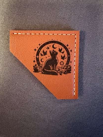 Leather Corner Bookmark with engraved
