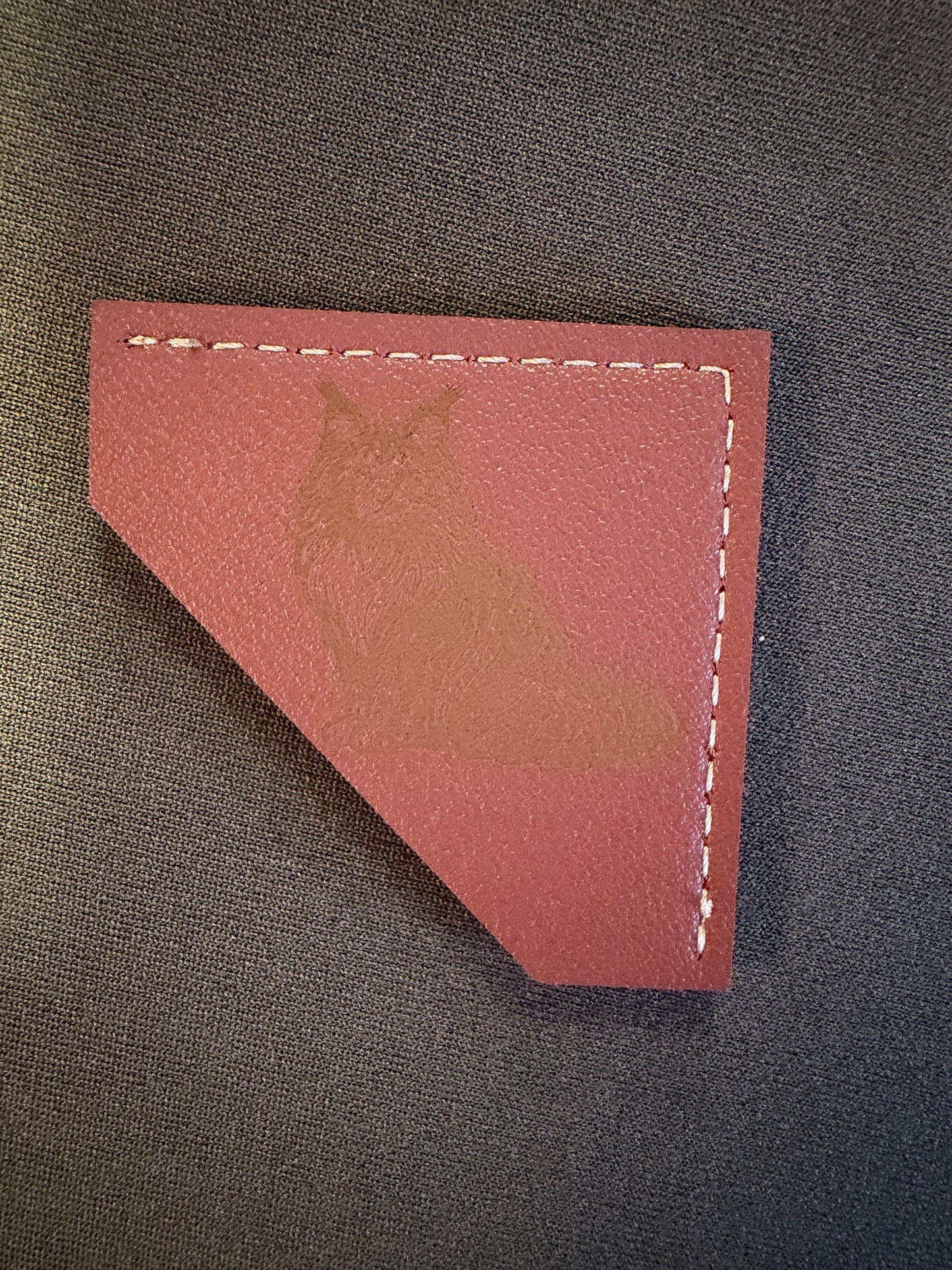 Leather Corner Bookmark with engraved
