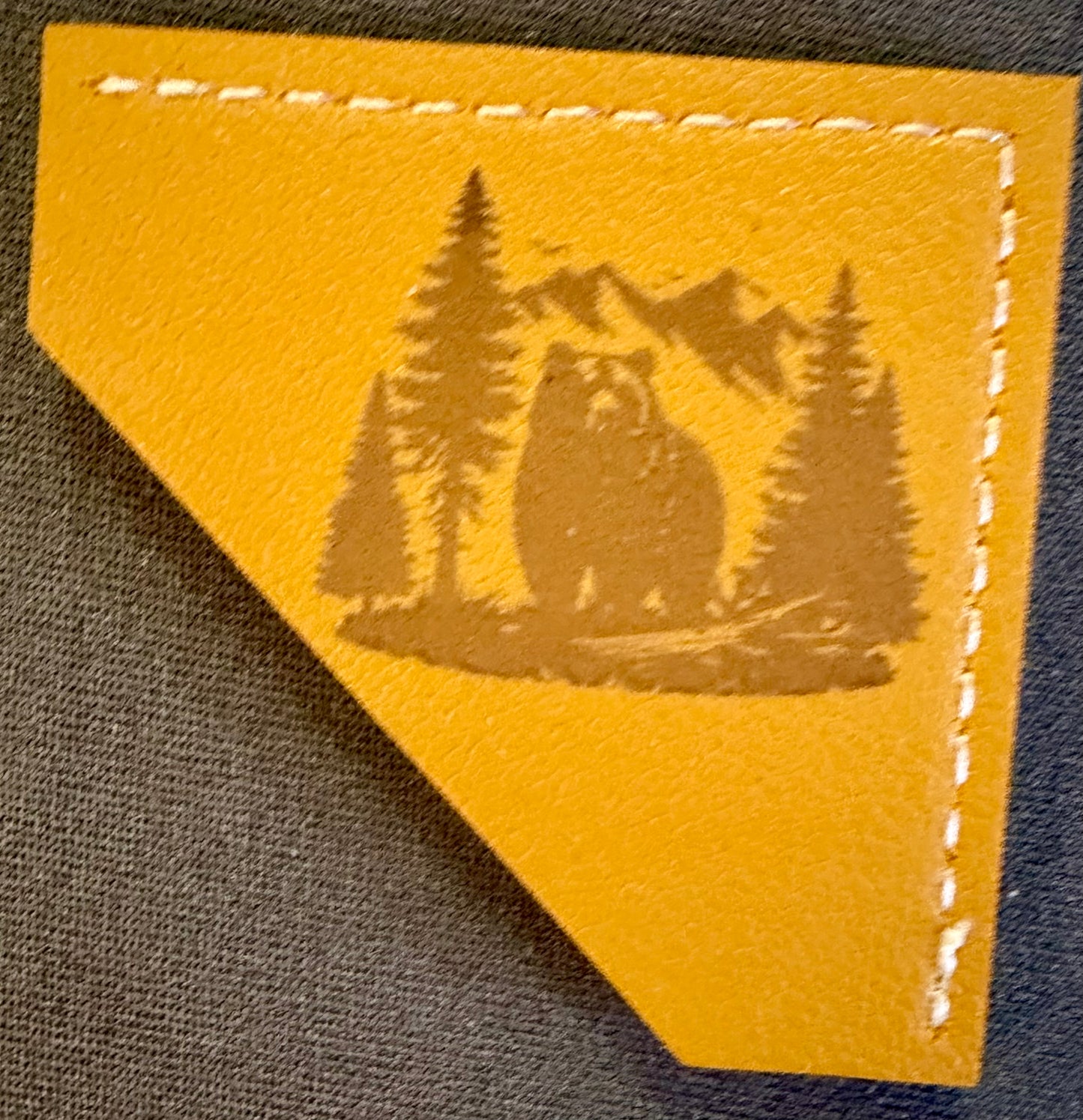 Leather Corner Bookmark with engraved