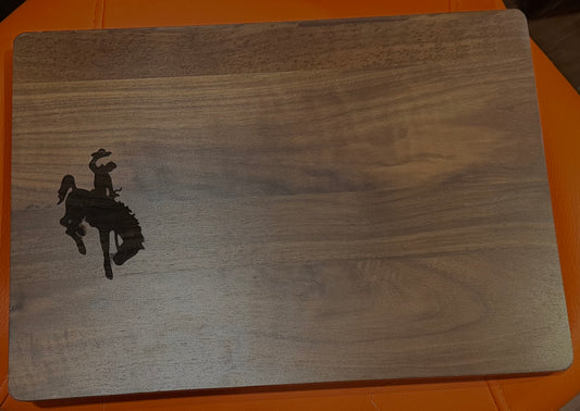 Bucking Bronco Walnut Cuttingboard