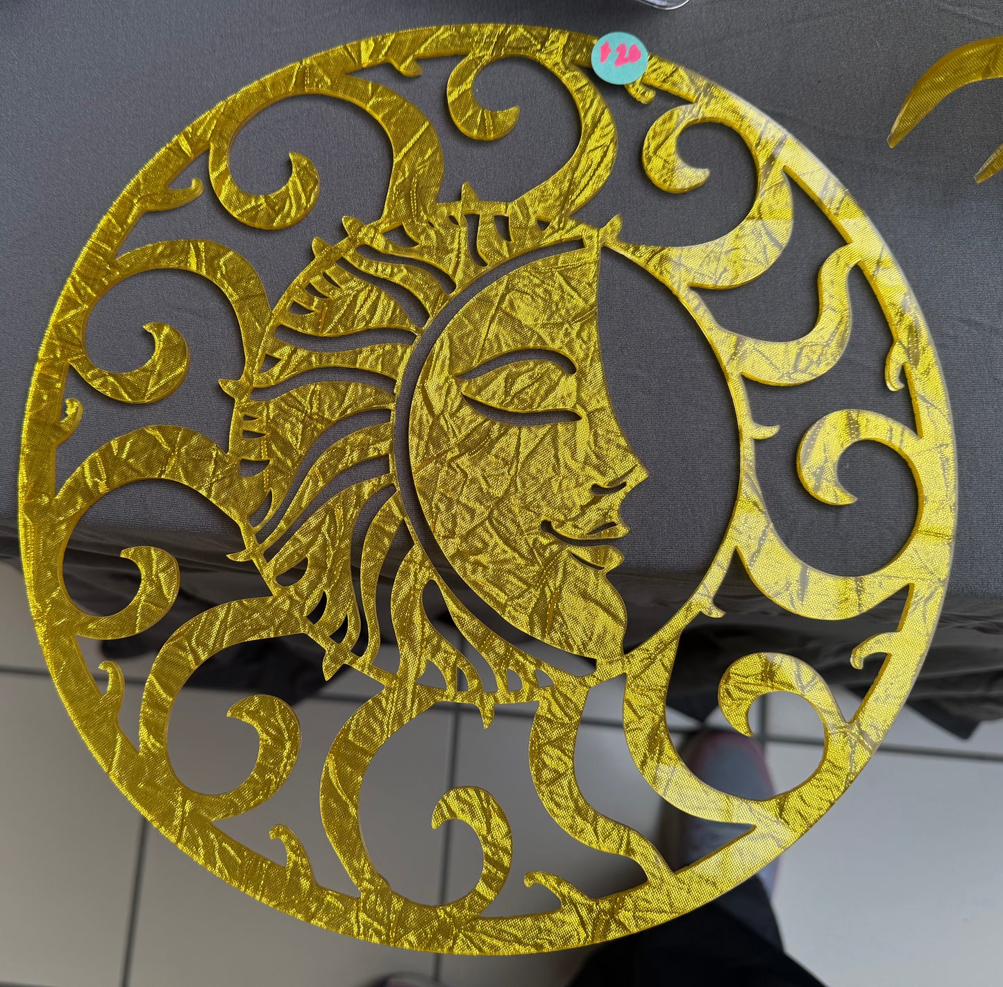 Sun gold acrylic art