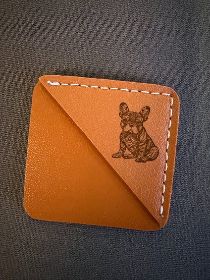 Leather Corner Bookmark with engraved
