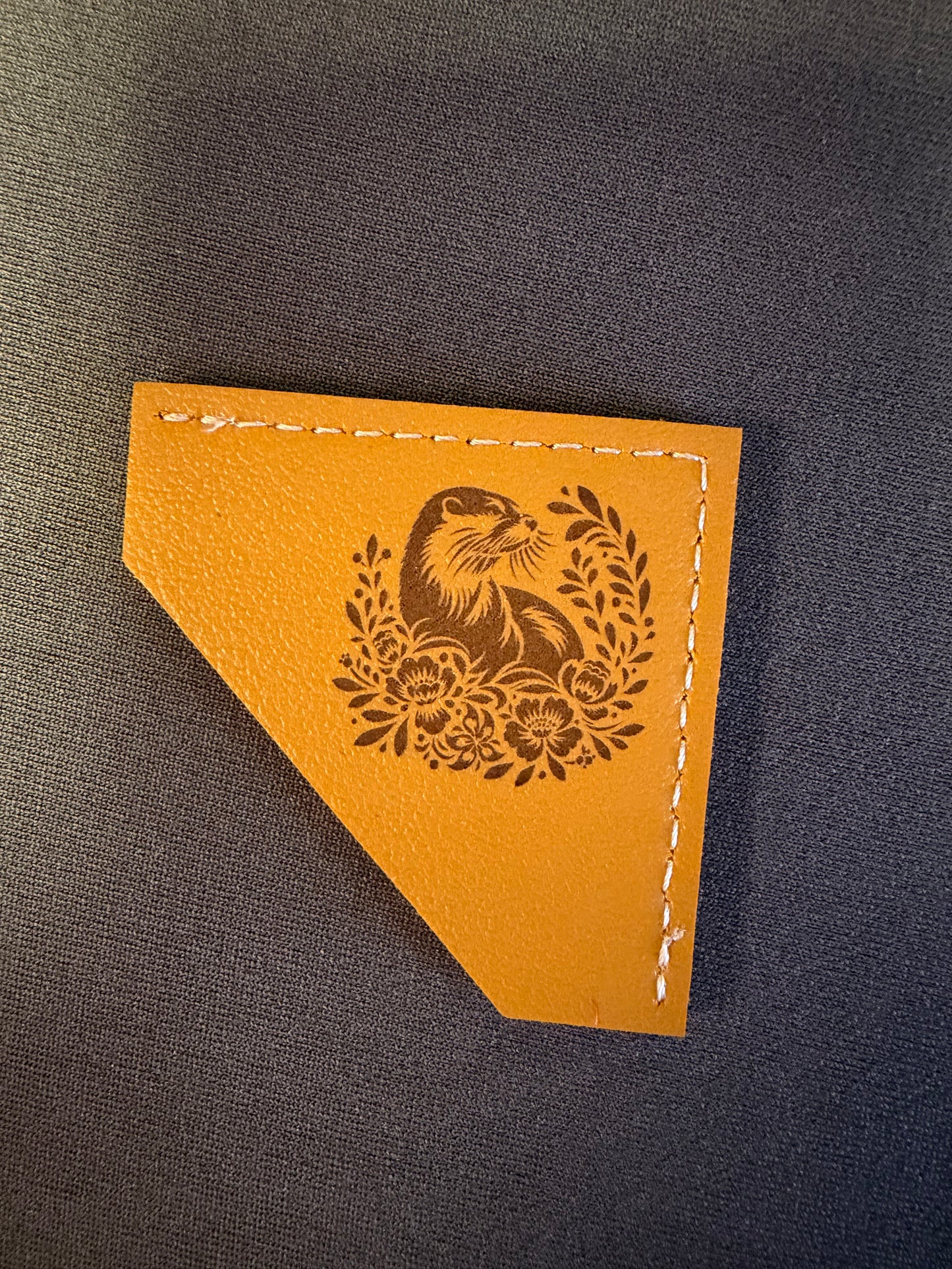Leather Corner Bookmark with engraved