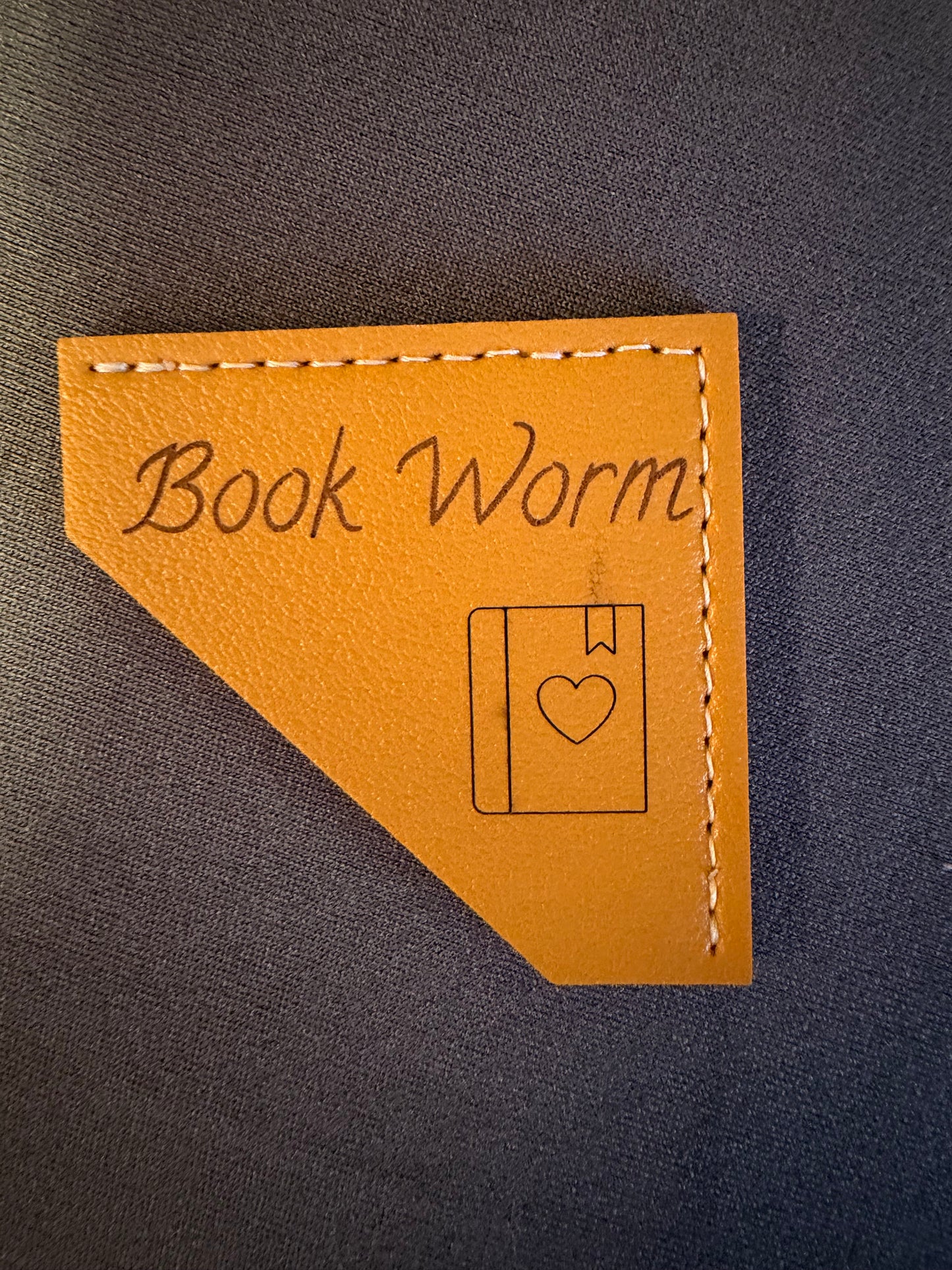 Leather Corner Bookmark with engraved