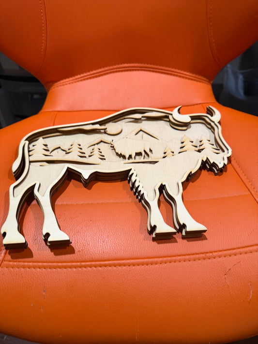 Laser layered Bison