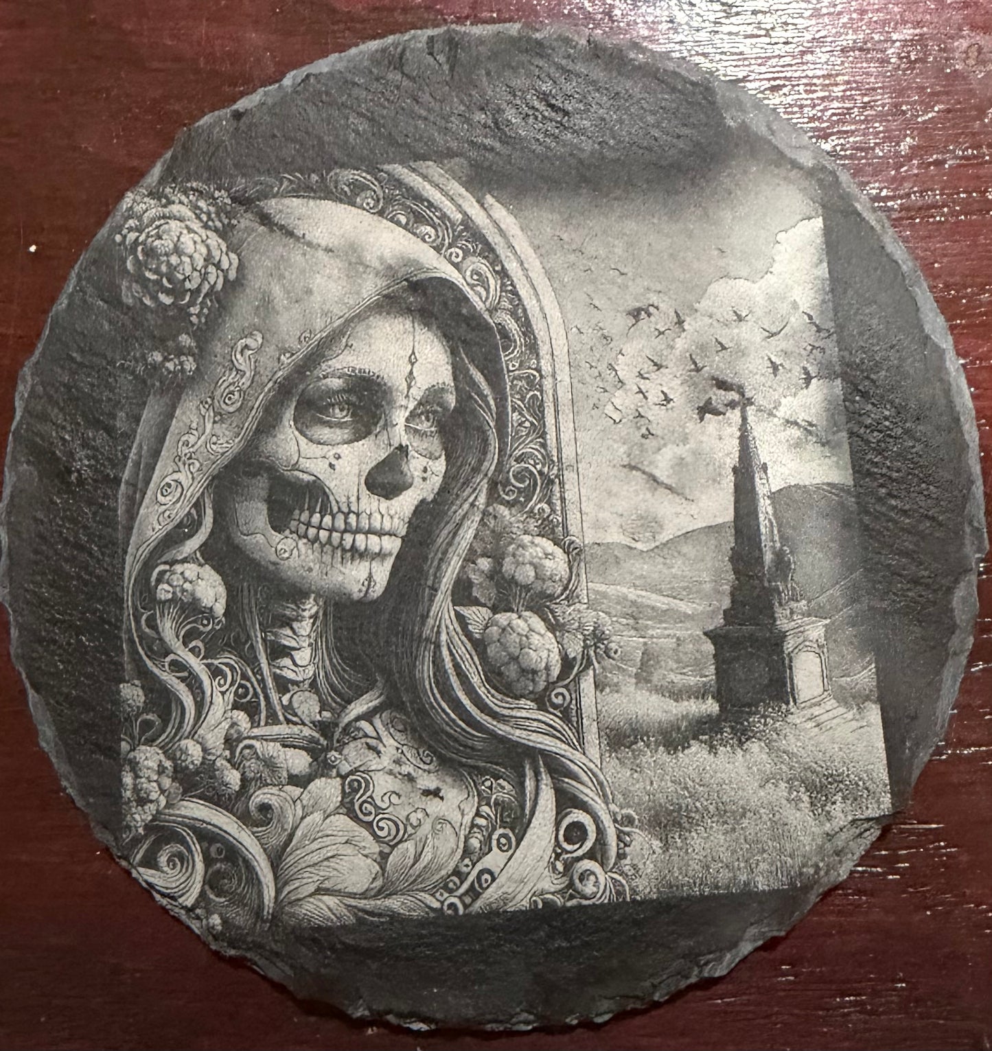 Lovely Skelton Slate Coasters